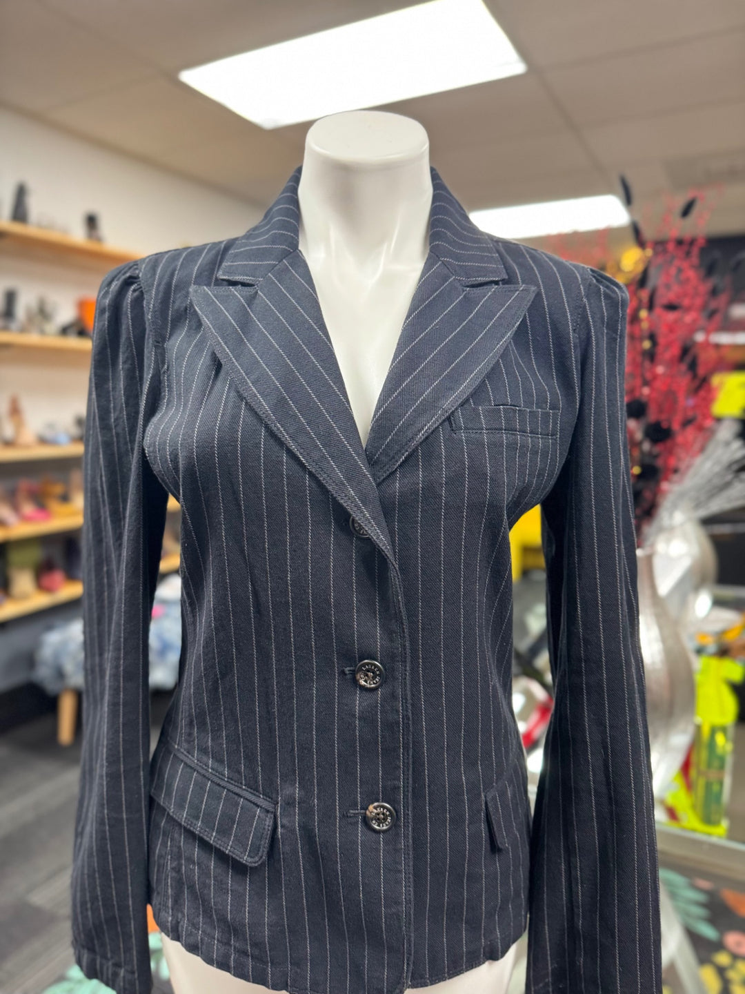 Lauren by Ralph Lauren Women's Separates LG Black w/white pinstripes