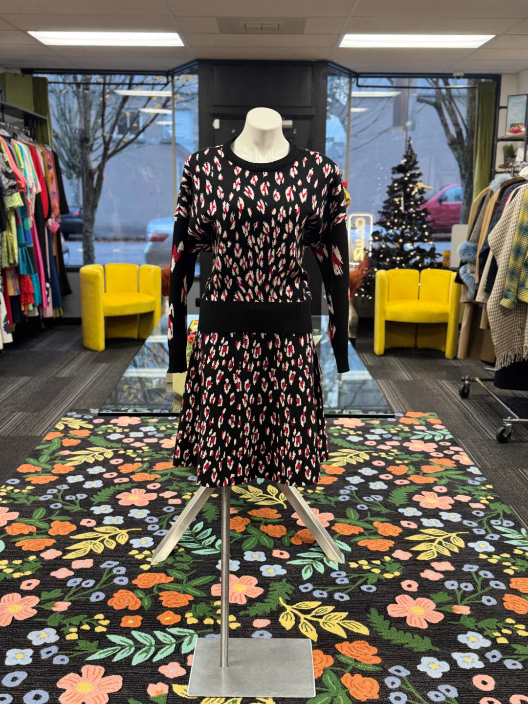 DKNY Women's Dress SM (BLK,WHT,RED) 