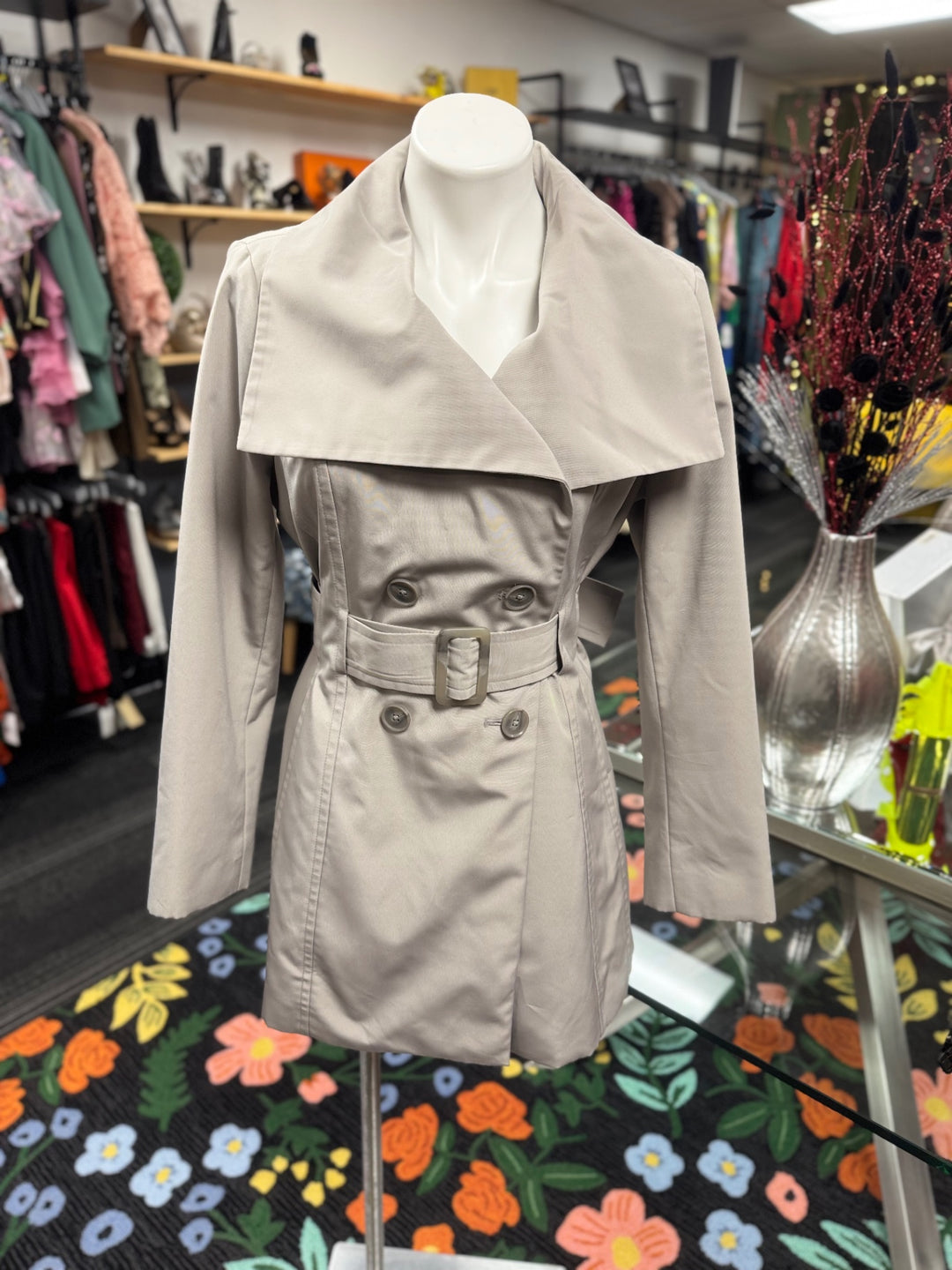 Anne Klein Women's Coat MED Beige