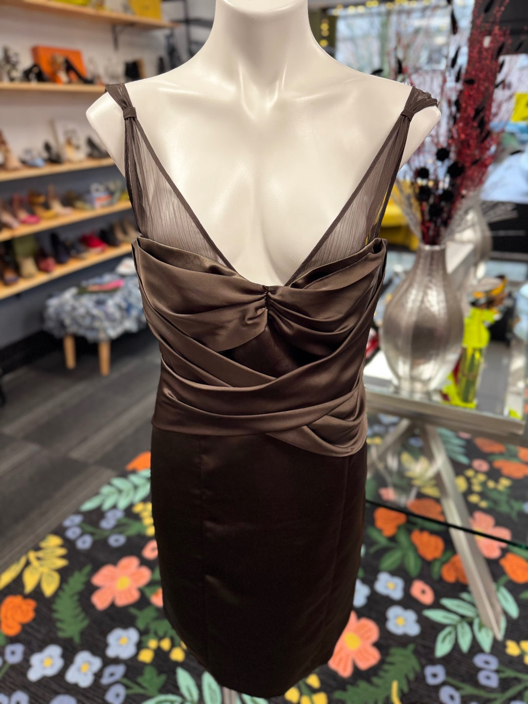 Maxxandcleo Women's Dress 6 Brown