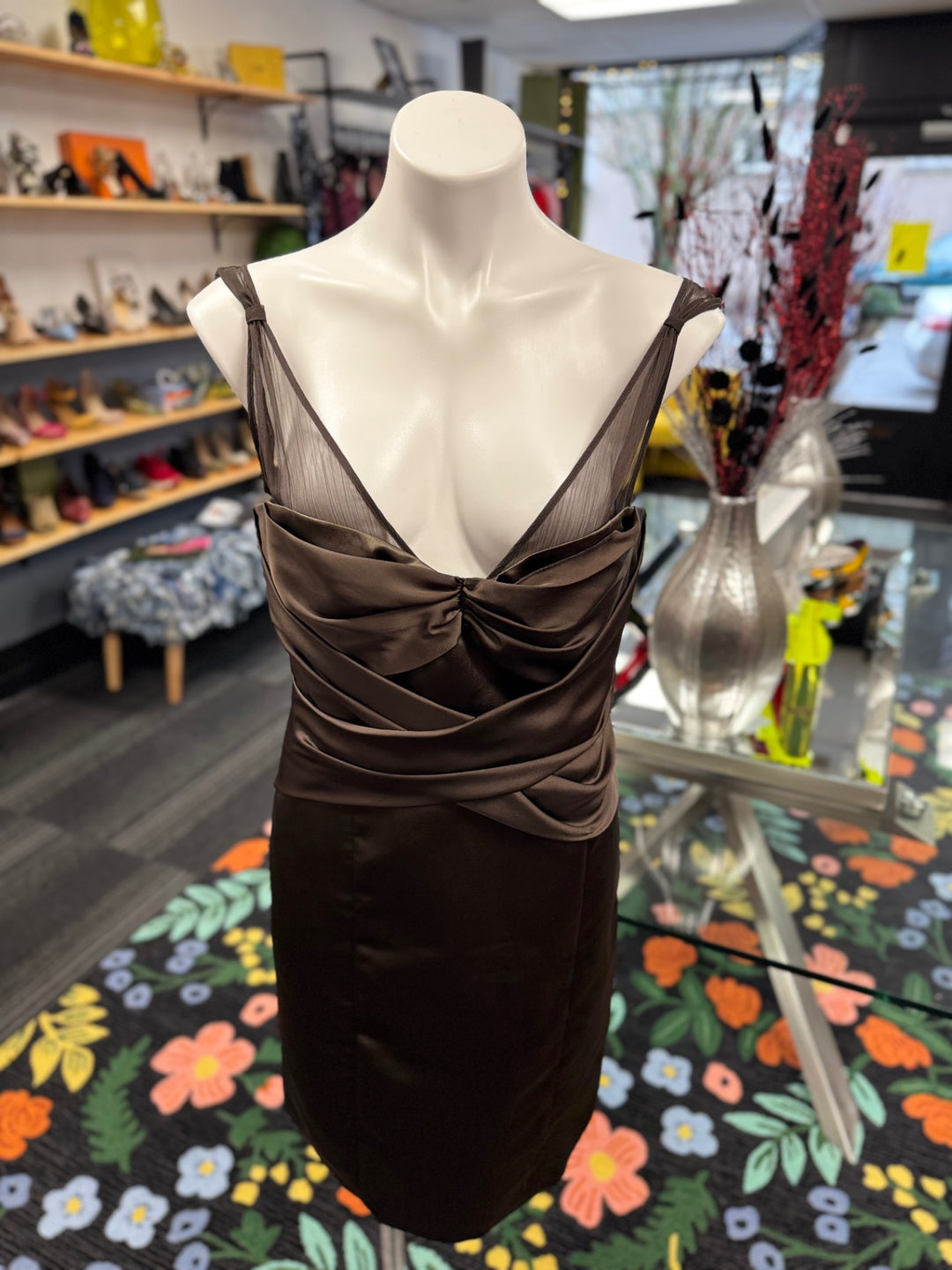 Maxxandcleo Women's Dress 6 Brown