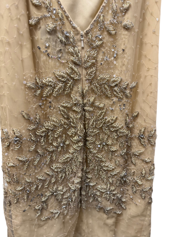 Basix Black Label Evening Cocktail Dress Women's Dress Beige