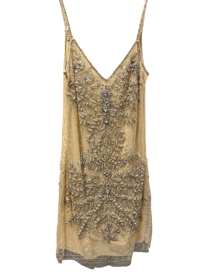 Basix Black Label Evening Cocktail Dress Women's Dress Beige