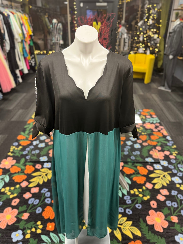 Gumbo Luxury Women's Dress - Black & Teal