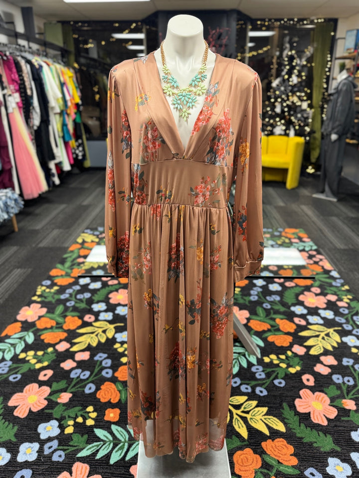 Gumbo Lux Women's Brown Dress Floral