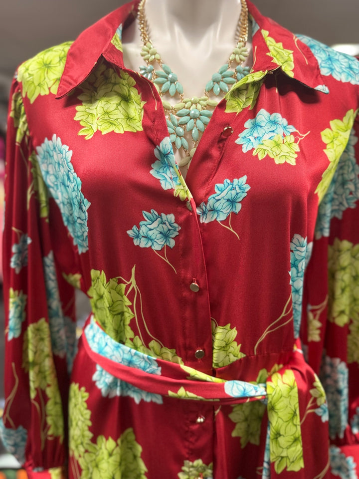 LOVE X DESIGN Women's Dress Red Floral