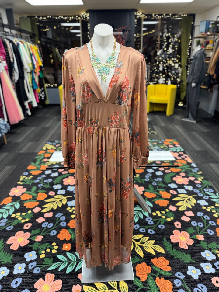 Gumbo Lux Women's Brown Dress Floral