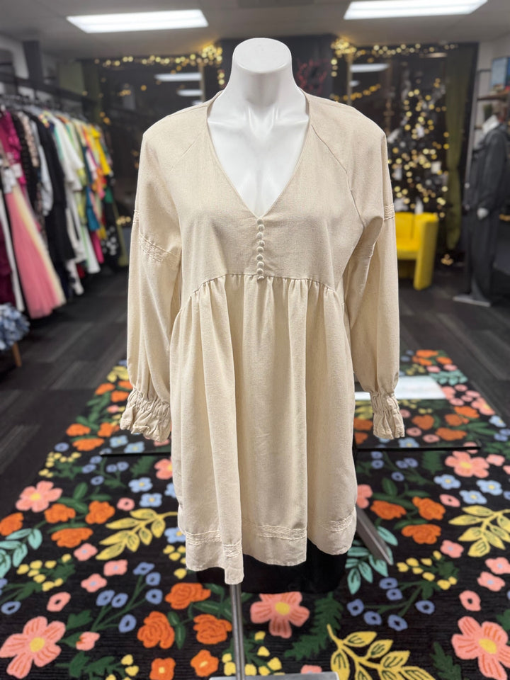 Gumbo Luxury Women's Top LG Beige