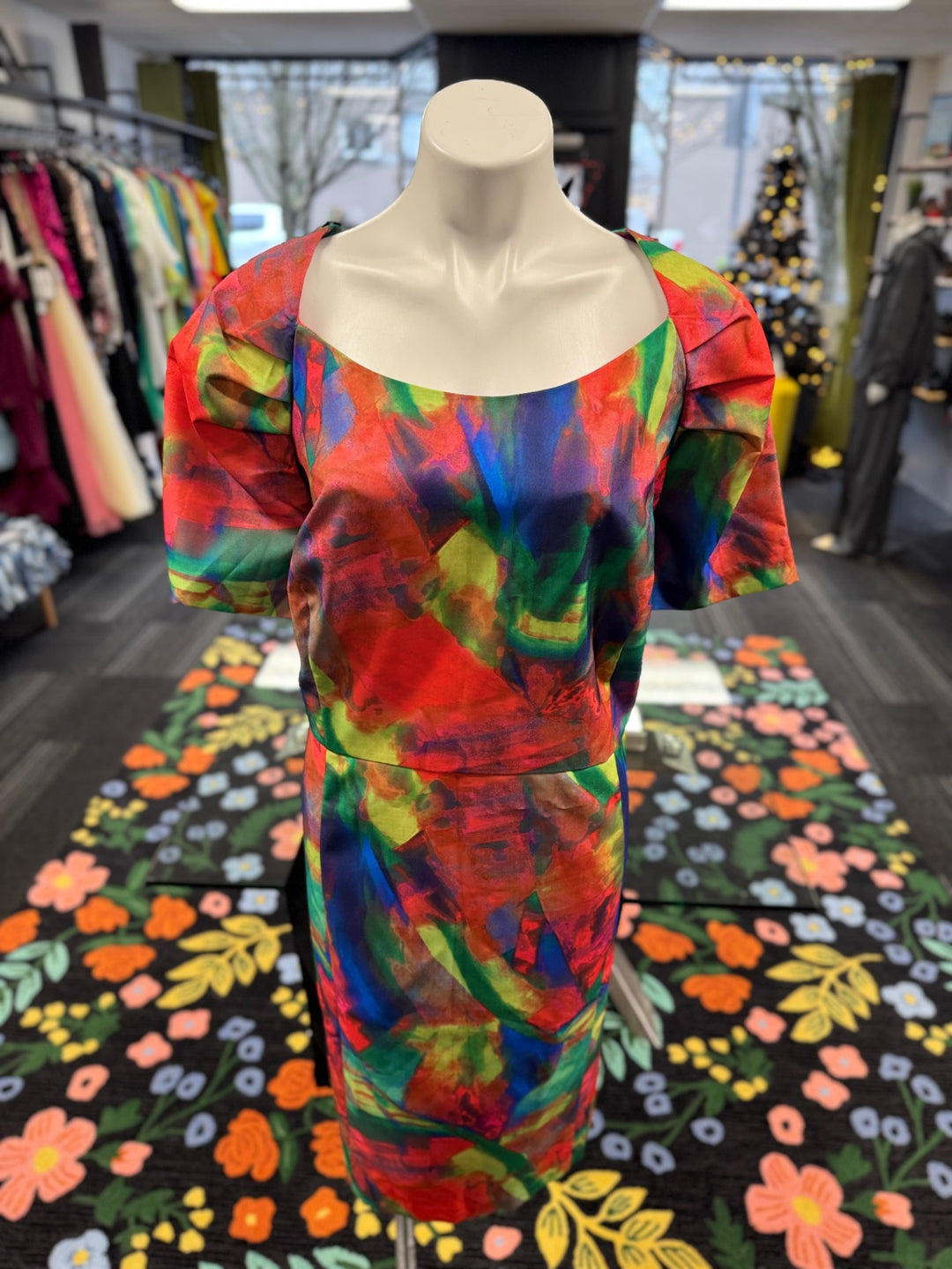 Roman’s Women's Dress 26W Multicolored 