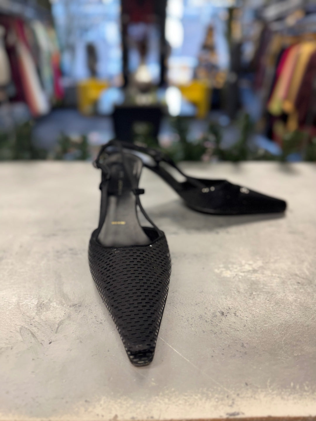 St. John Women's Sequin Heels 8.5 Black