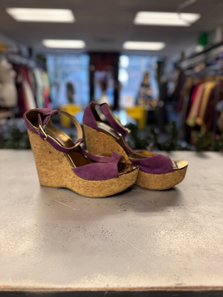 Jimmy Choo Wedge Women Shoes 8.5 Purple