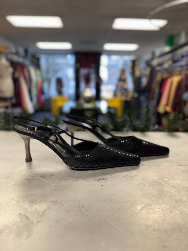 St. John Women's Sequin Heels 8.5 Black