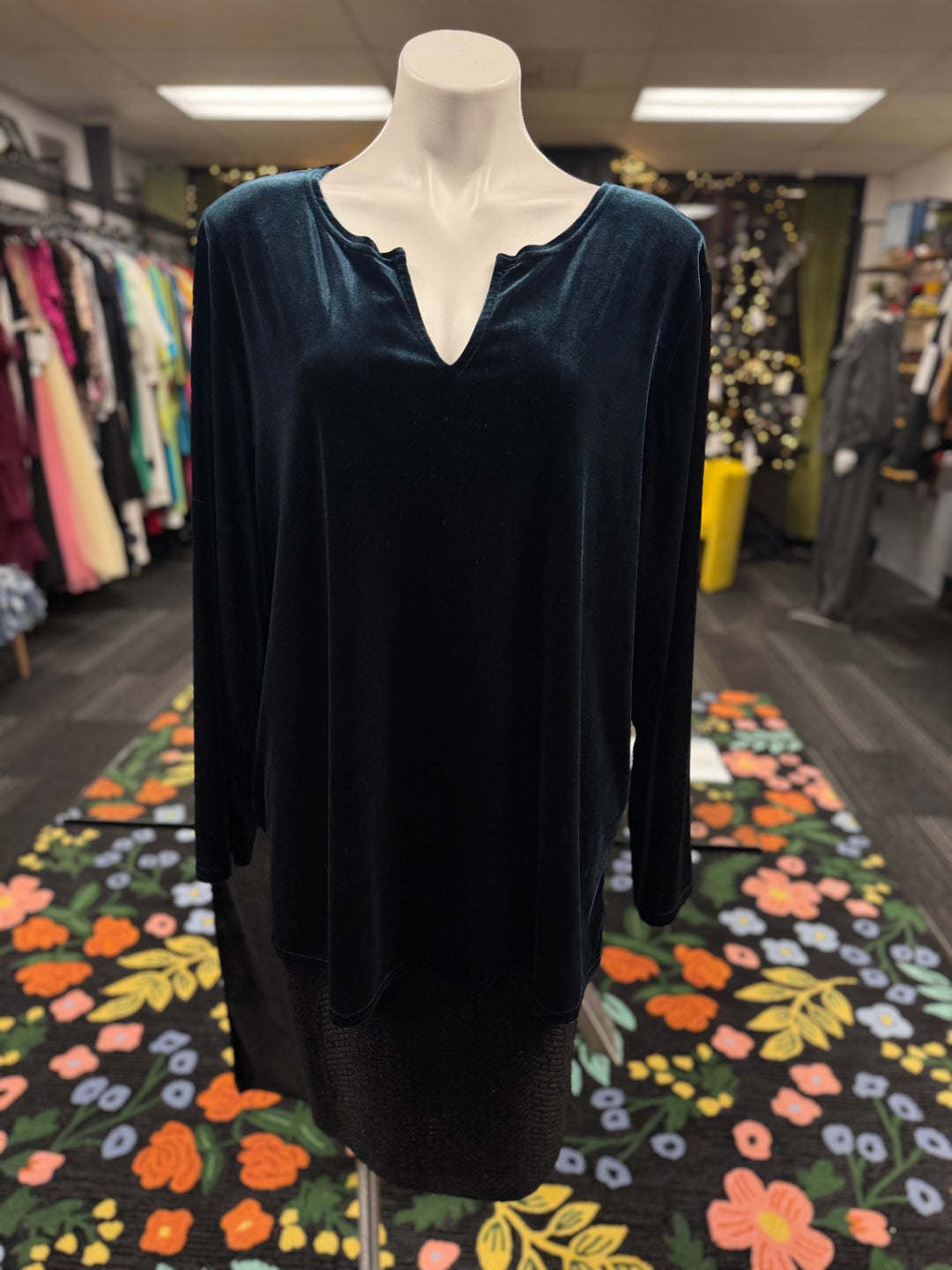 Kathie Lee Women's Top 2X Teal