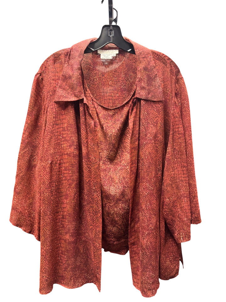 Maggie London Women's 3pc Top & Pants 22W Red