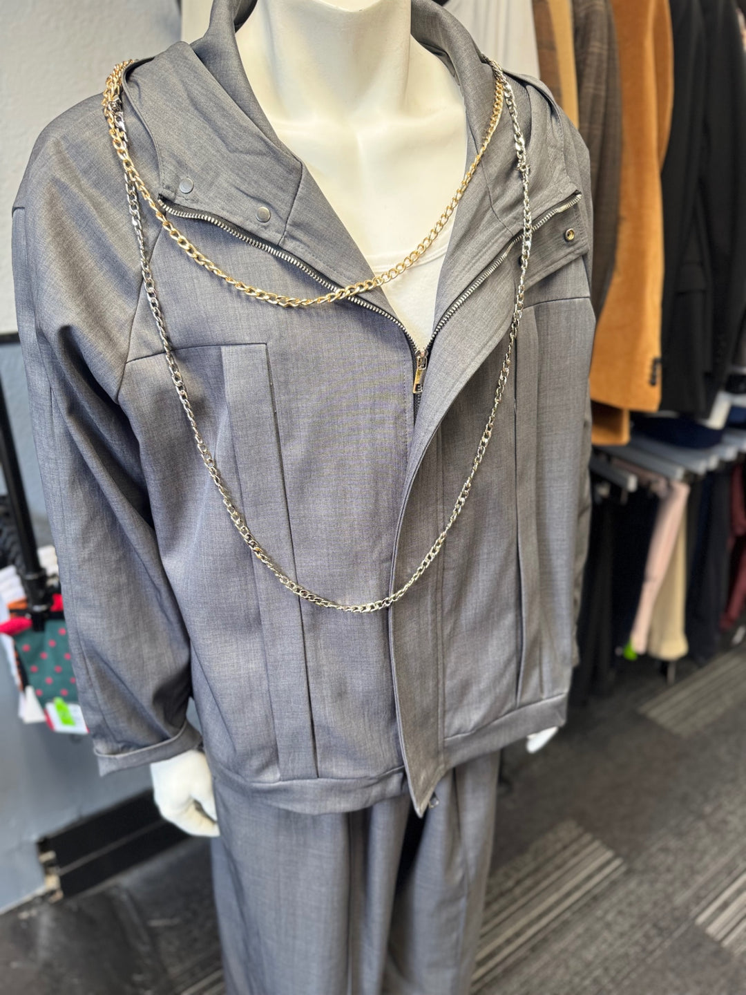 Gumbo Luxury Men’s 2pc Track Suit 2XL Gray
