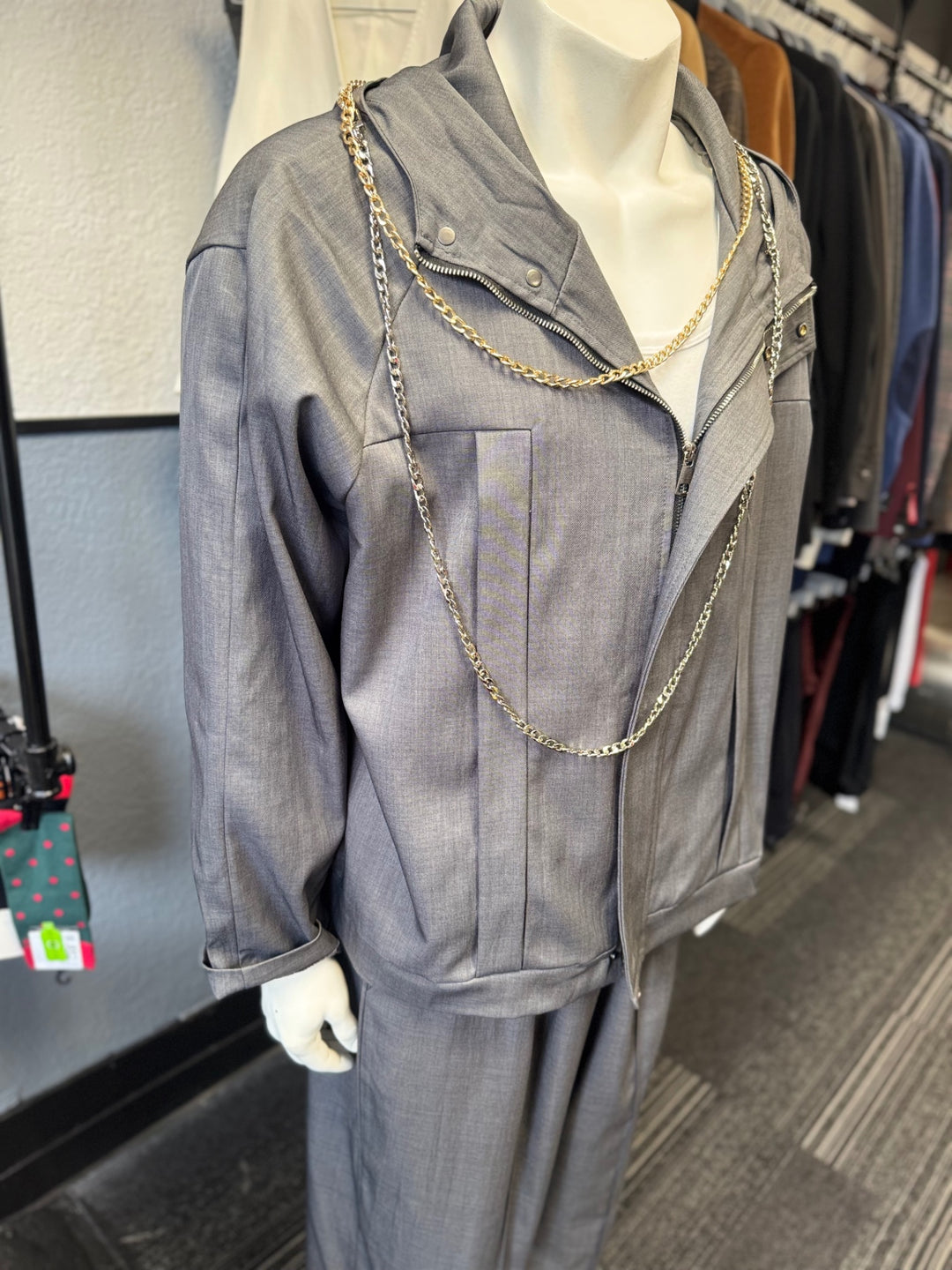 Gumbo Luxury Men’s 2pc Track Suit 2XL Gray