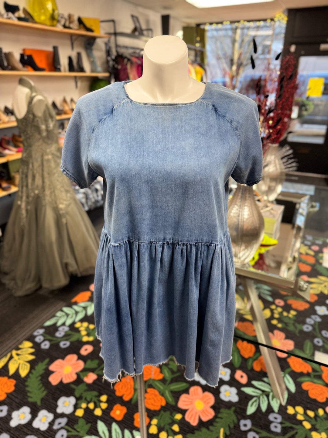 ASOS Curve Peplum Top 14 Blue