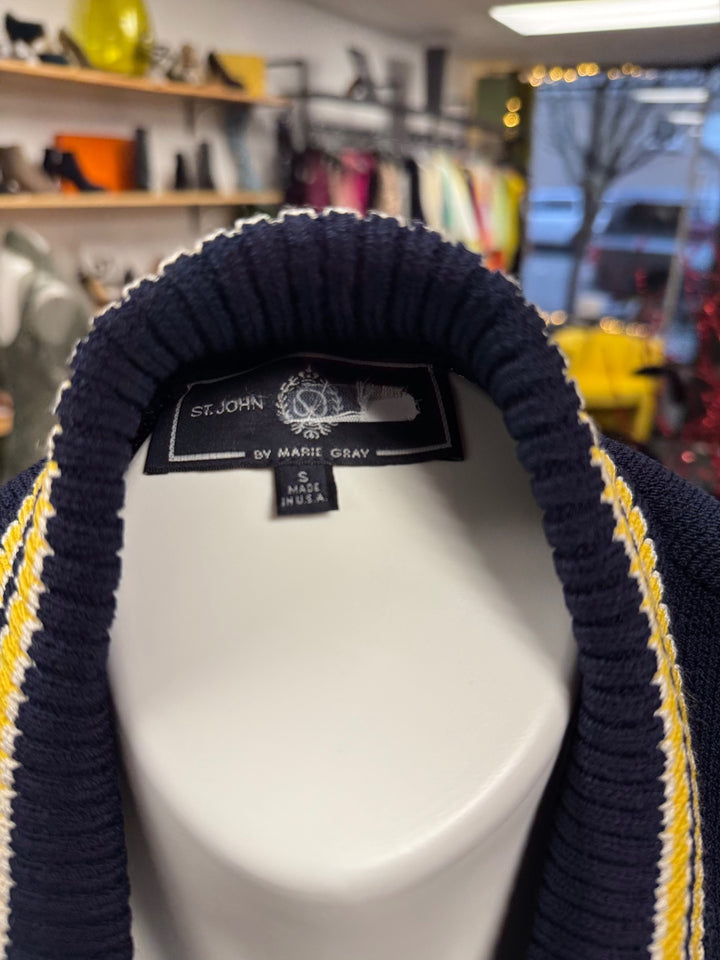 St. John Sport Womens Jacket SM Navy