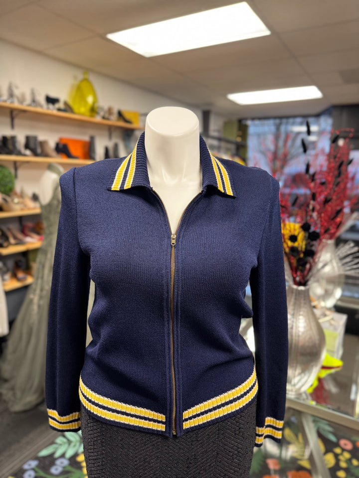 St. John Sport Womens Jacket SM Navy