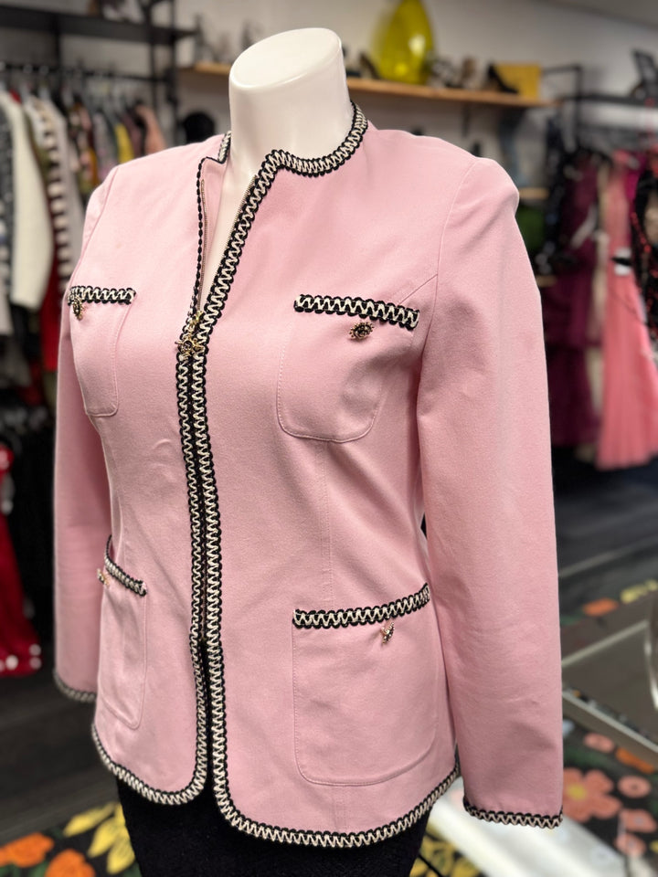 St. John Couture Women's Jacket Med Pink