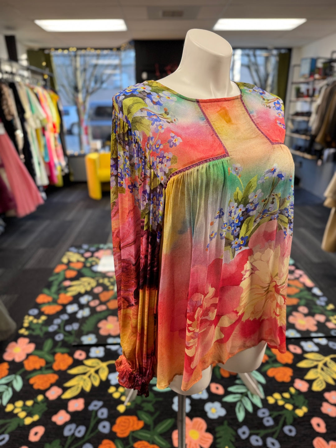 Black London Women's Tops 2X Multicolor