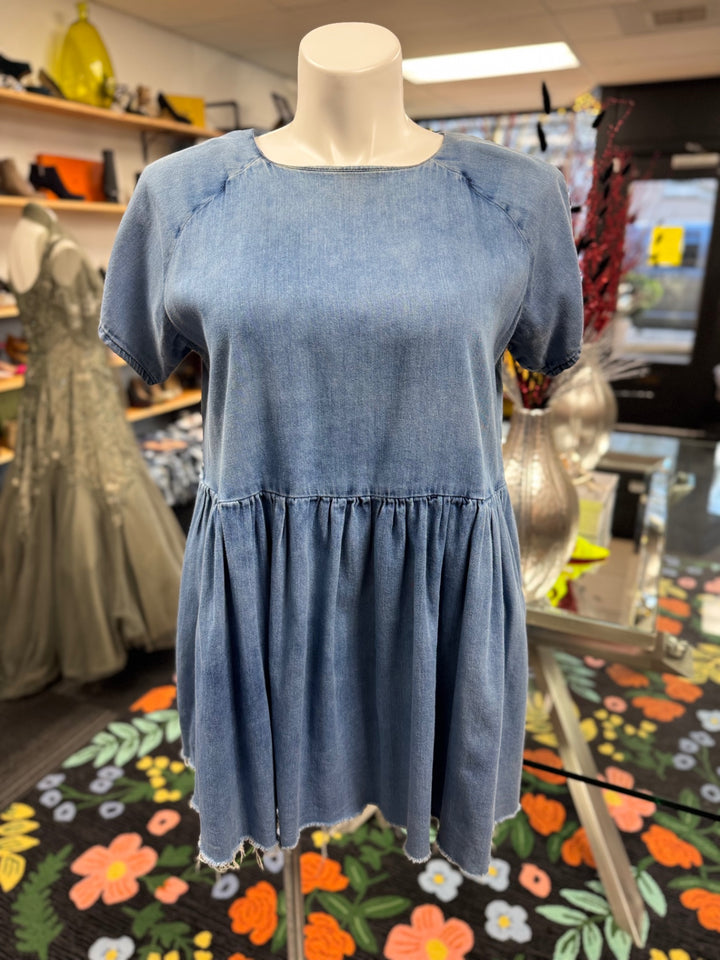 ASOS Curve Peplum Top 14 Blue