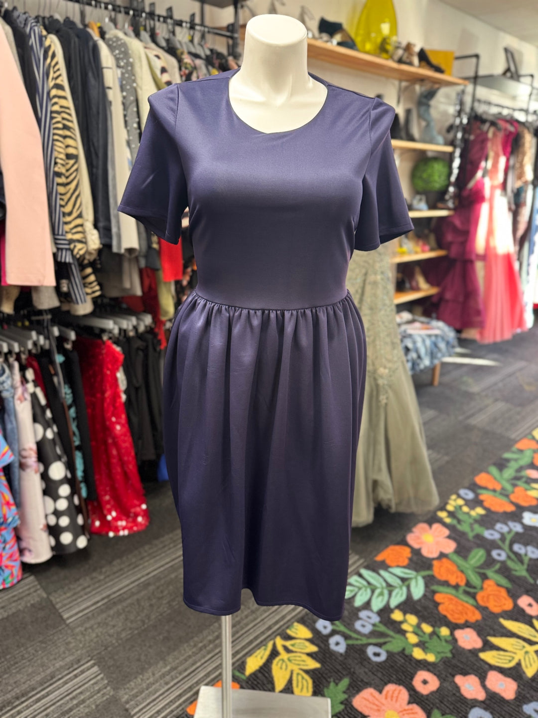 ASOS Women's Dress 14 Navy Blue