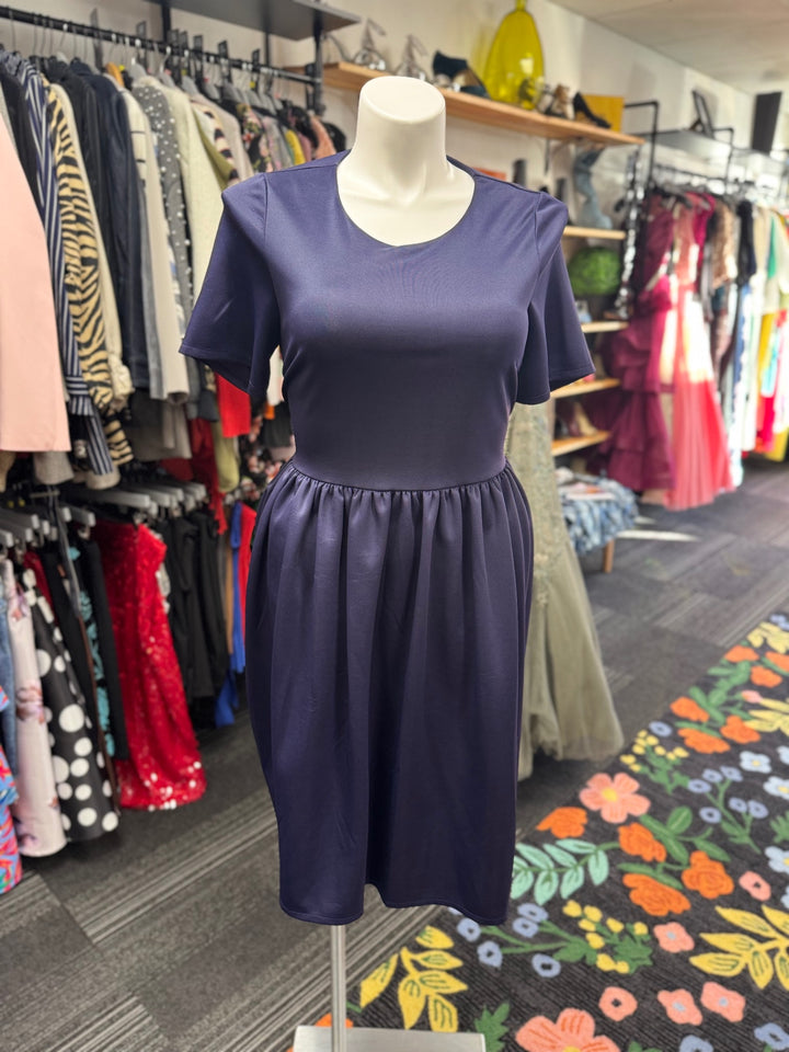 ASOS Women's Dress 14 Navy Blue