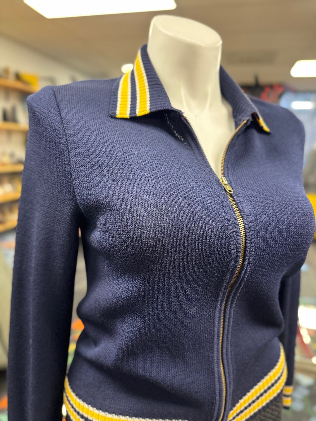 St. John Sport Womens Jacket SM Navy