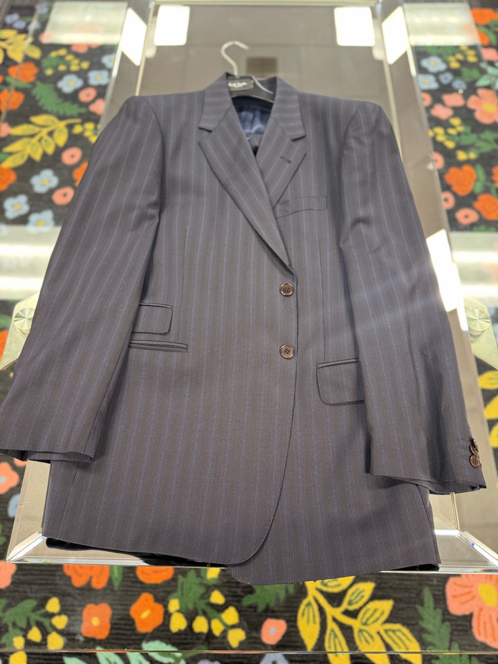 Paul Smith Men's 2pc Suits 44R (Blue Pine-stripe)  