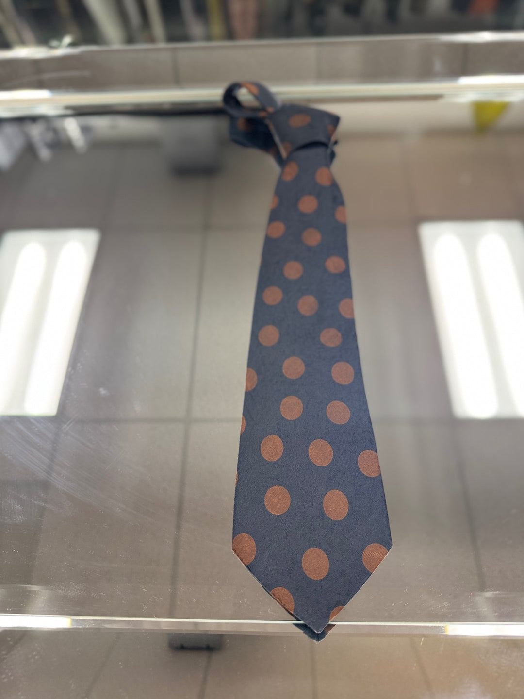 Nordstrom Men Ties (Navy Blue w/Polka Dot) 
