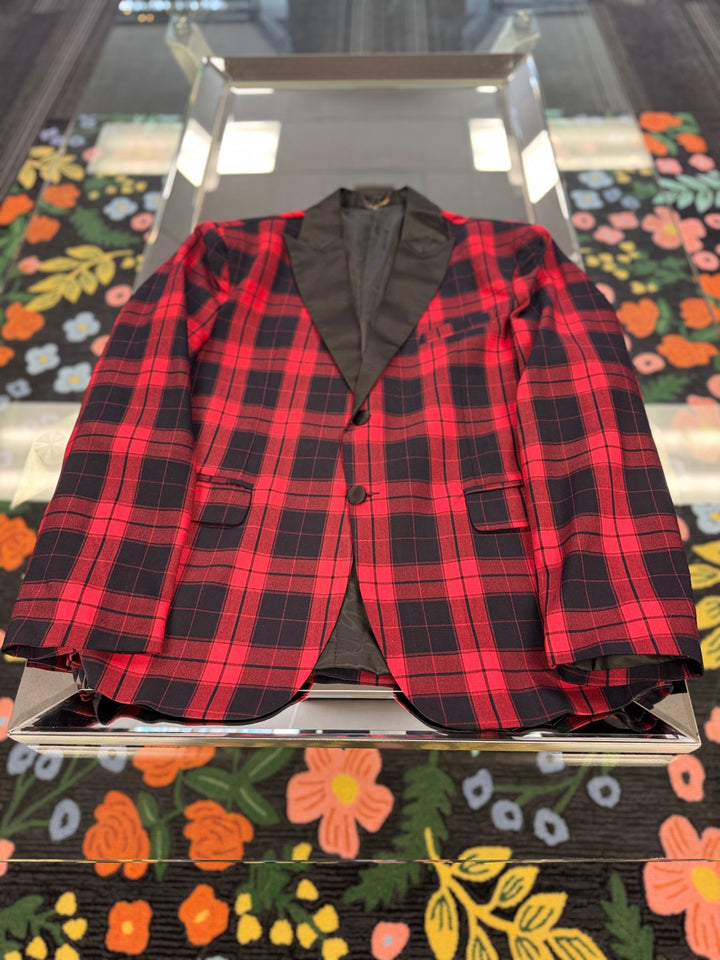 Gumbo Luxury Men’s Blazer 44R Red Plaid 