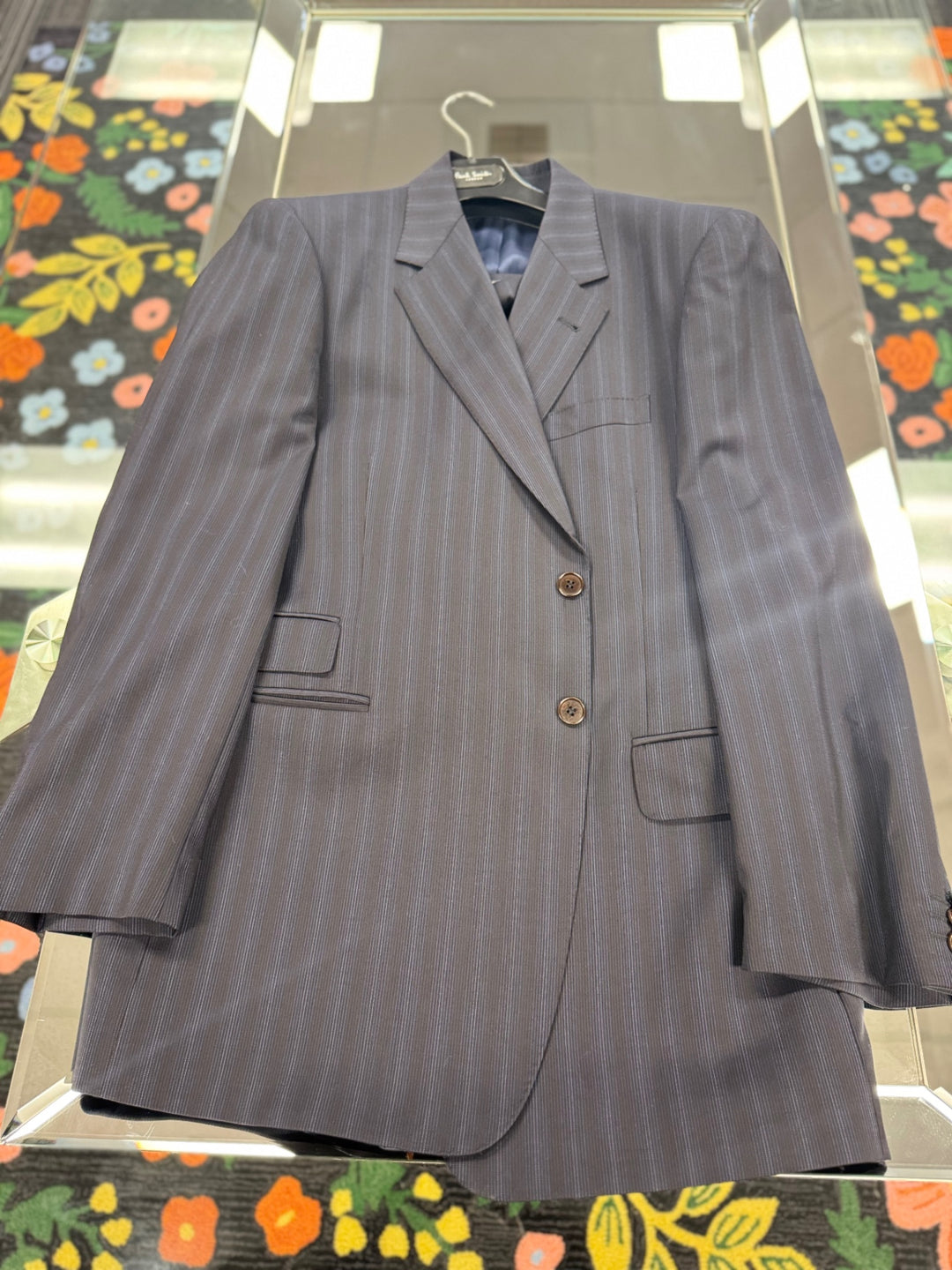 Paul Smith Men's 2pc Suits 44R (Blue Pine-stripe)  