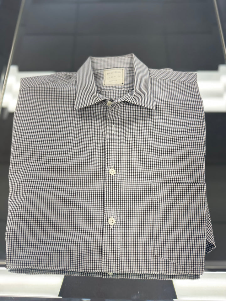 Billy Reid Men's Dress Shirts (LG Blk/Wht Check)