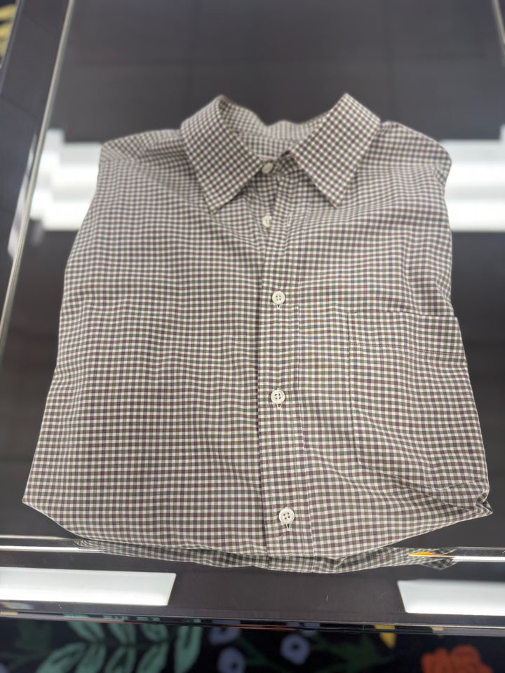 Bill Reid - Men’s Dress Shirt LG (Green Plaid)