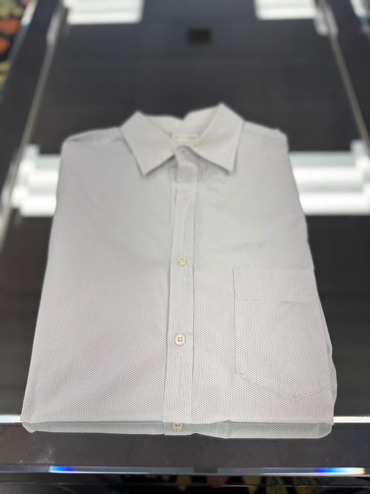 Billy Reid - Men’s Dress Shirt LG (Blue Polka-Dots) 