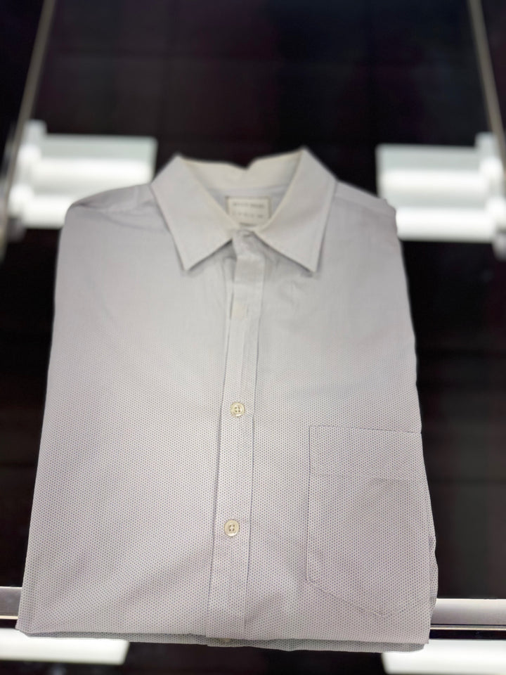 Billy Reid - Men’s Dress Shirt LG (Blue Polka-Dots) 