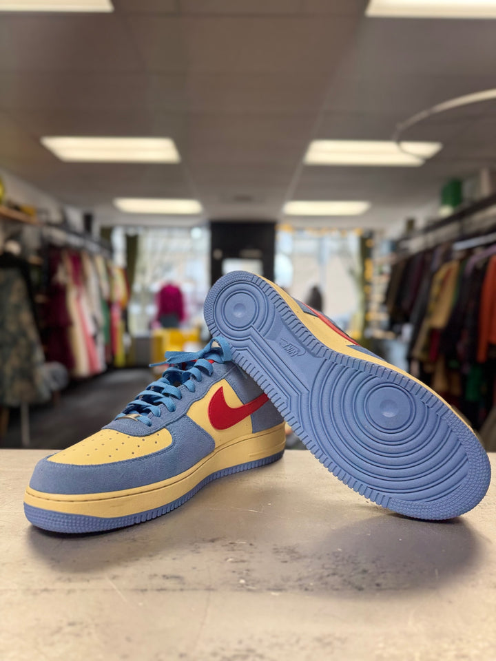 Nike Air Force 1 ‘07 University Blue/Red & Pale Vanilla 