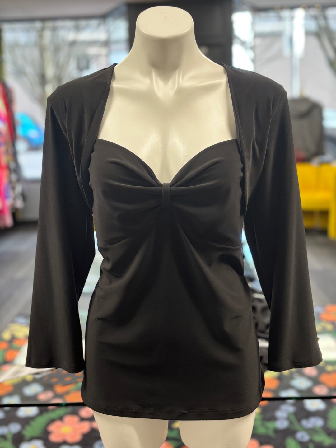 White House Black Market Blouse ~ XL Black