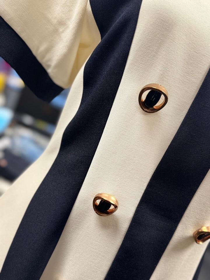 Wallis Dress 12 Beige & Black