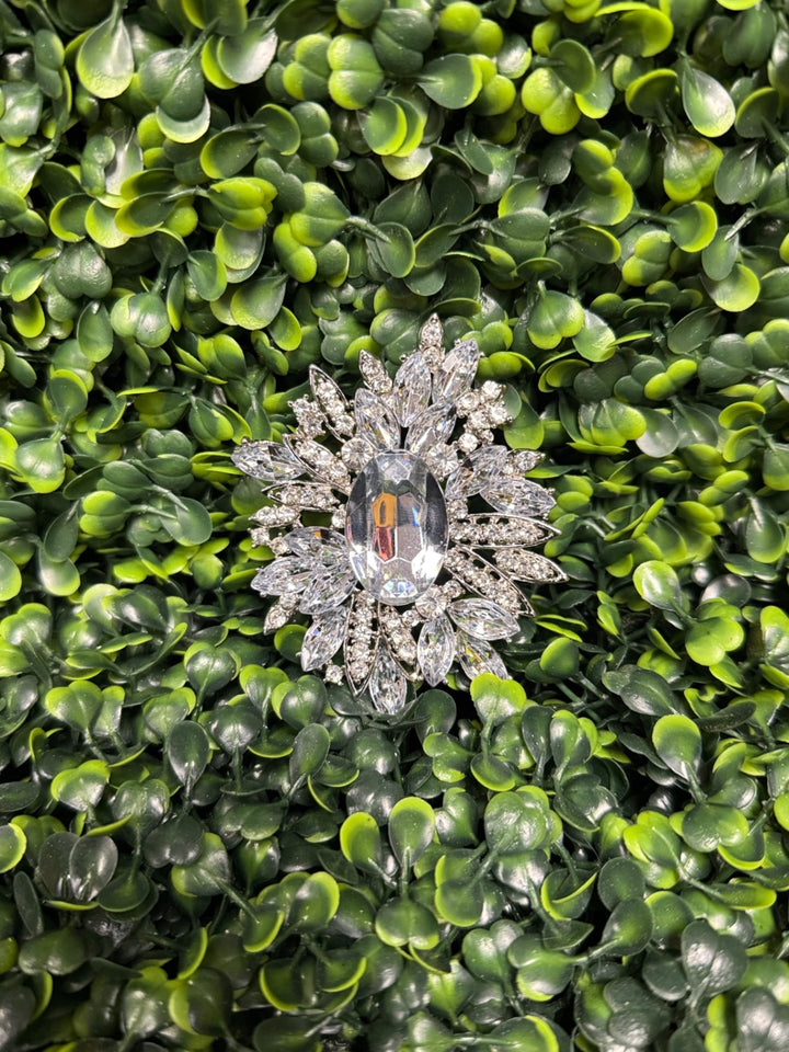 Gumbo Lux Jewelry Brooch - Crystal 