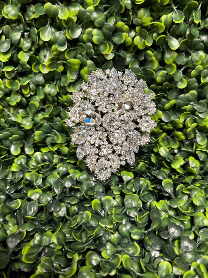 Gumbo Luxury Couture Brooch Women's Accessories Silver/Clear