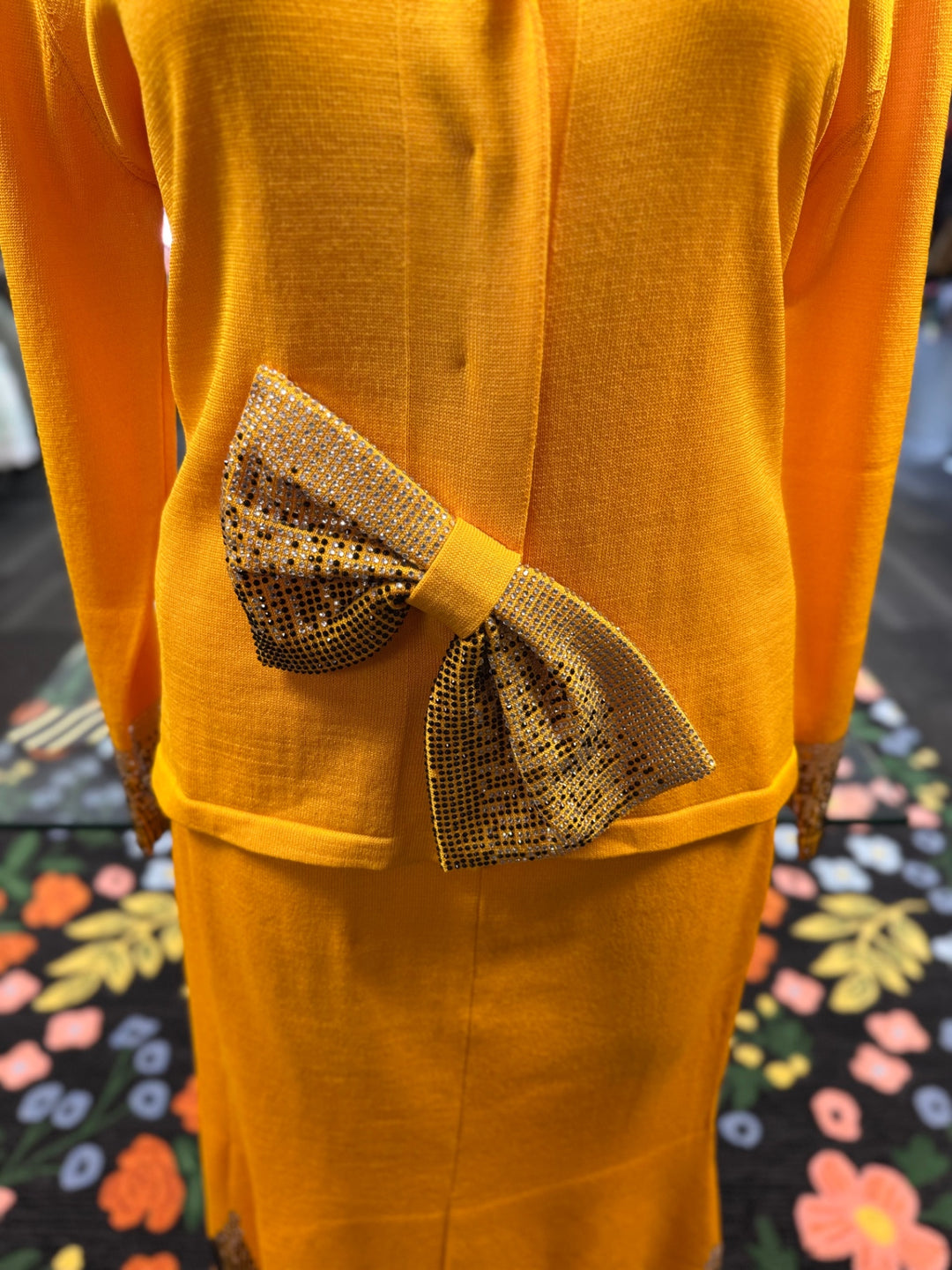 KNY By Kourosh 2pc Knit Suit - Yellow