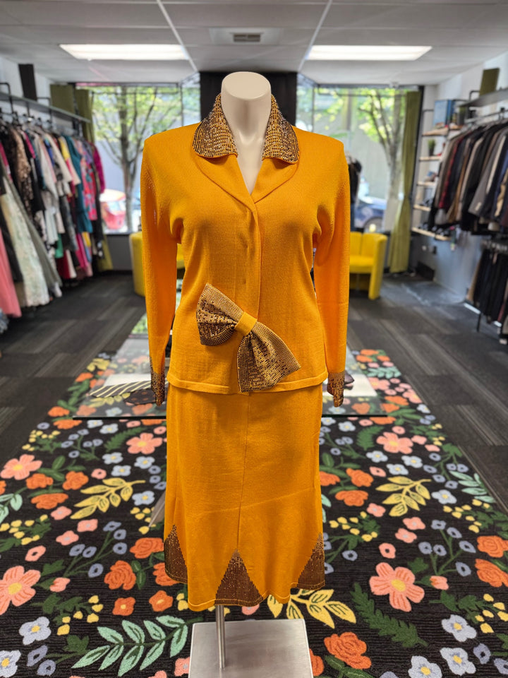 KNY By Kourosh 2pc Knit Suit - Yellow