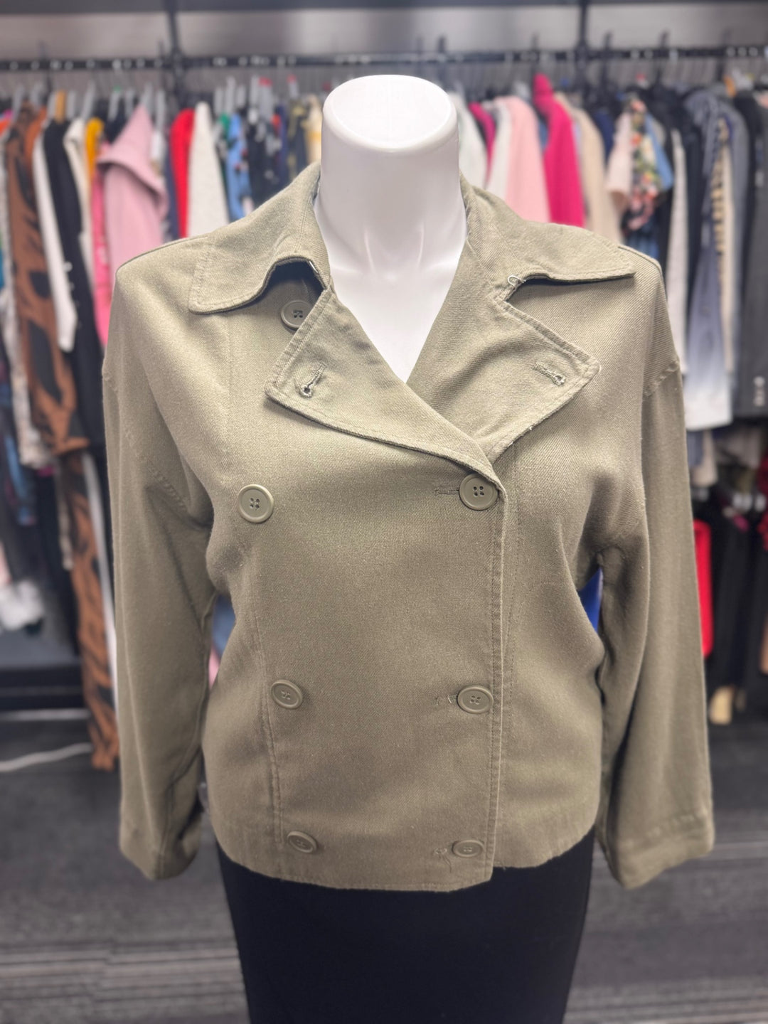 Max Studio Women's Crop 1X Green 