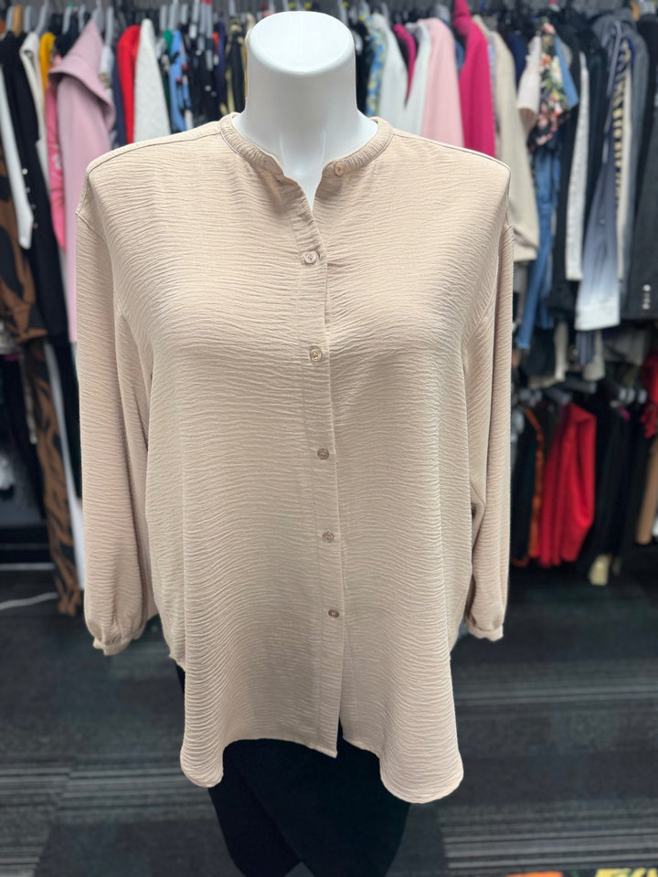 Max Studio Blouse 2X Beige