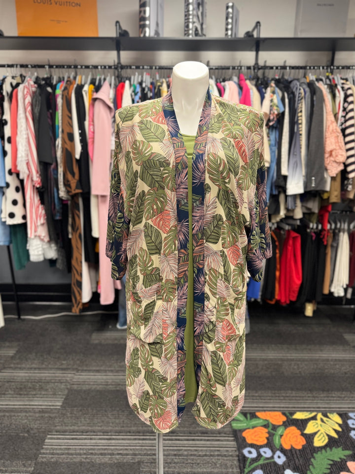 Time & Tru Women's 2pc Dress XL Green