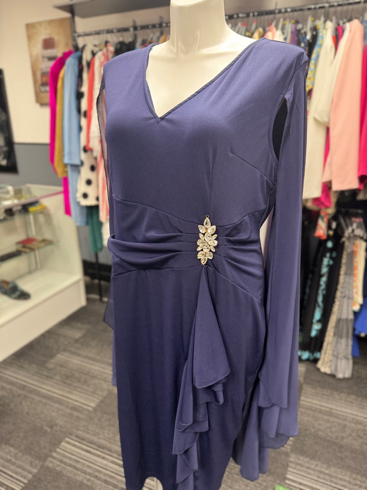 Gumbo Luxury Women's Dress 2X Navy Blue