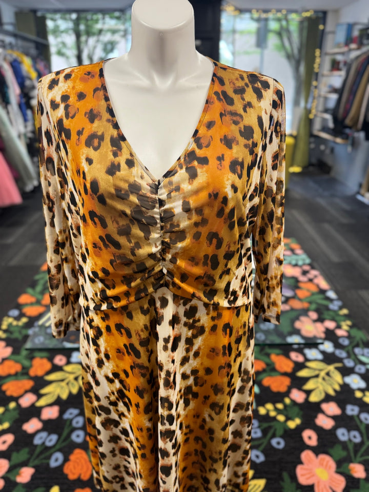 Iman Women's Dress (2X Leopard) 