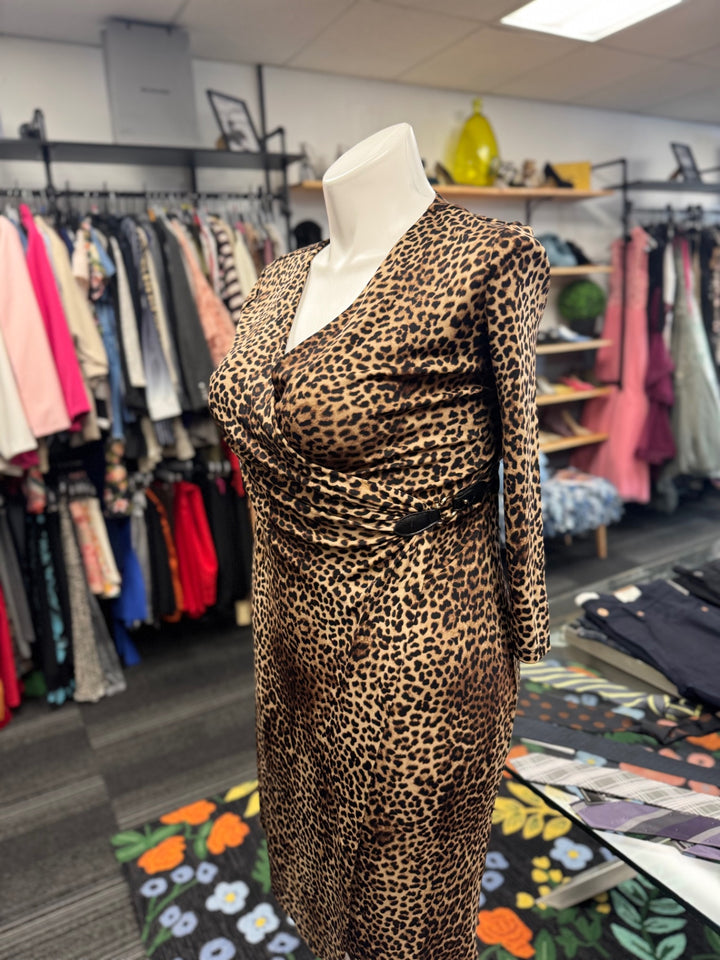 Charter Club Women's Leopard Print Dress (LG)